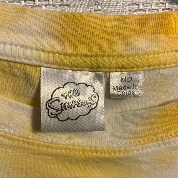 Bart Simpson- Skateboarding Yellow Tye Dye Tee Tshirt Sz:M The Simpson- unisex - Picture 10 of 12